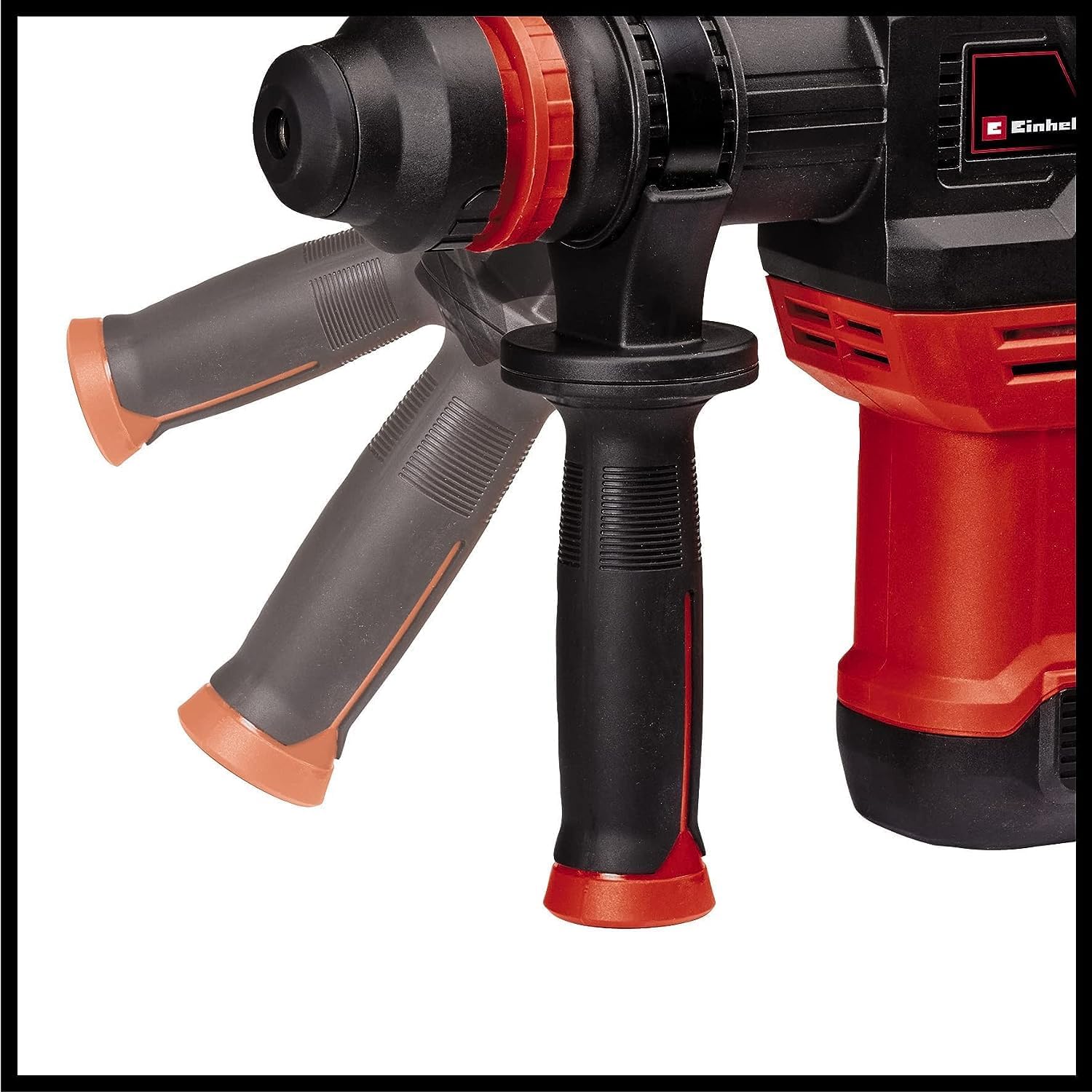 Einhell Abbruchhammer TE-DH 5 (5 J, SDS-plus-Werkzeugaufnahme, schwingungsgedämpfter Handgriff, flexibel einstellbarer Zusatzhandgriff, inkl. E-Box) Rot/Schwarz 7