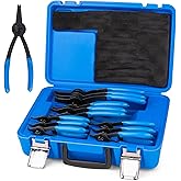 Janhemei 12 Piece Snap Ring Pliers Set, 0.038&rdquo; 0.047&rdquo; 0.070&rdquo; 0.090&rdquo; | Transformable Internal/External Retaining Ring Pliers Set 0.038in 0.047in 0.070in 0.090in, Universal for Automobiles