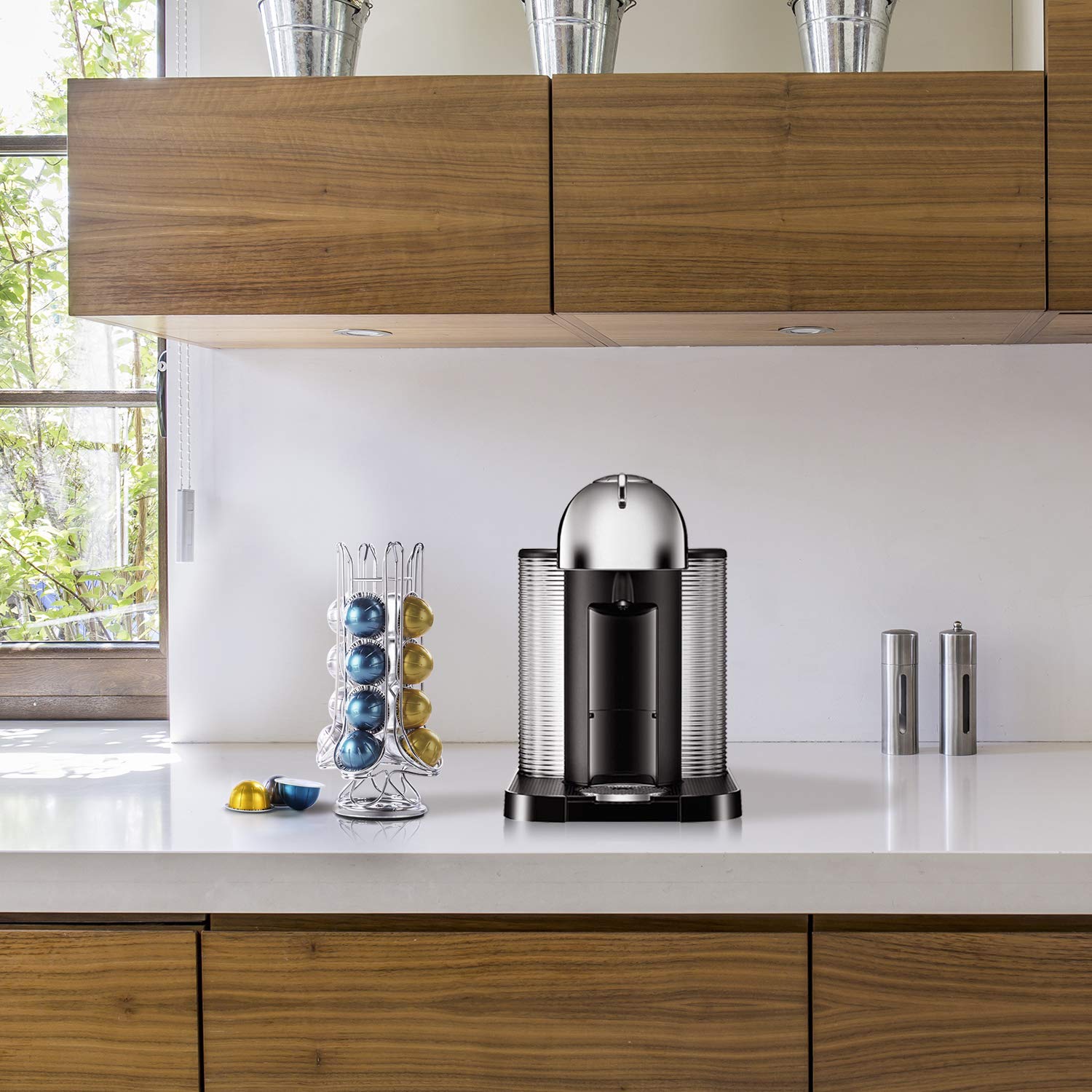 Flagship Revolving Coffee Pod Holder for Nespresso Vertuoline (20 Pods