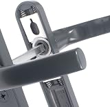 JCP uPVC Door Handle Pair 122mm 92mm PZ 220x30 Backplate Anthracite 7016 view 4