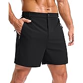Pudolla Mens Hiking Shorts 5"/7"/9" Lightweight Quick Dry Casual Golf Shorts for Men Work Fishing with 3 Zipper Pockets
