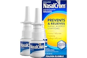 NasalCrom Nasal Spray Allergy Symptom Controller | 200 Sprays | .88 FL OZ (2 Pack)