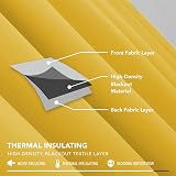 Deconovo Yellow Curtains Pencil Pleat Thermal Blackout 2 Panels 46 x 54 Inch view 5