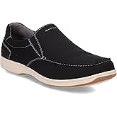 Florsheim Men's Lakeside Canvas Moc Toe Slip On, Black, 7.5 Wide