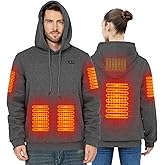 Brimekey Heated Hoodie for Men Women 20000mAh Battery Fast Charge with Fleece Lining Unisex Heated Sweatshirt Electric Hoodie