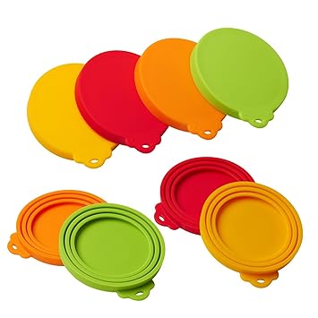 Silikon-Deckel für Dosenfutter – 4er-Pack, für Hunde- und Katzenfutter, Einheitsgröße, passt auf fast alle Futterdosen
