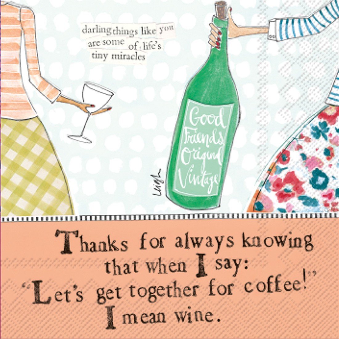 Boston International Paper Napkins, Coffee and Wine, 20-Count Cocktail Size