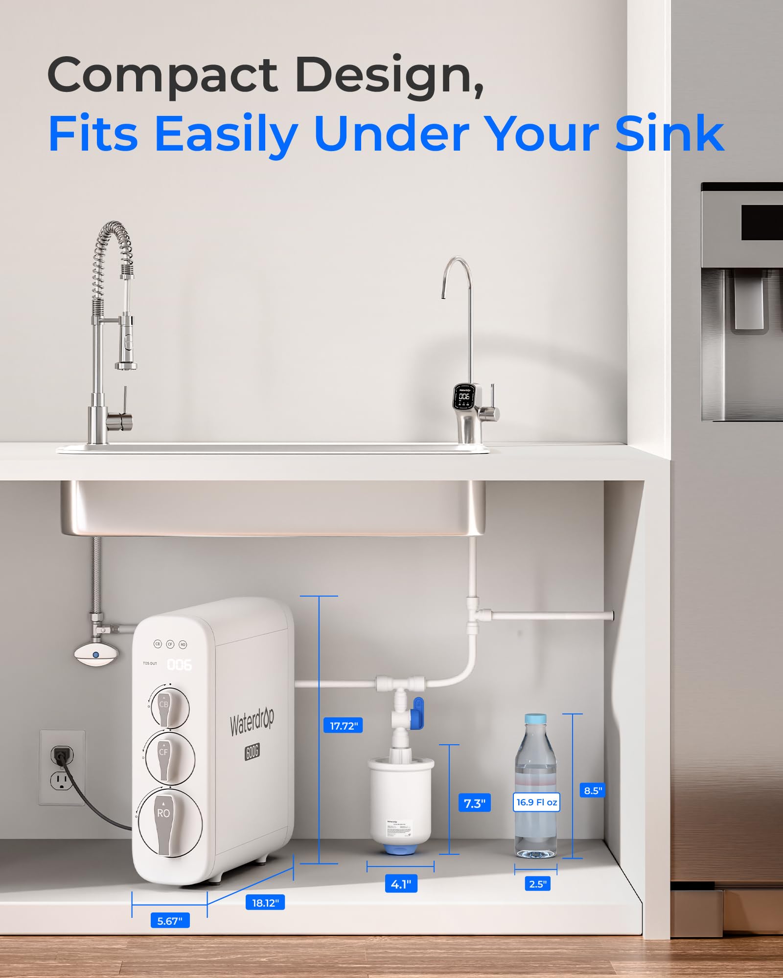 Mua Waterdrop PMT Small Water Pressure Tank, RO Pressure Tank for All ...