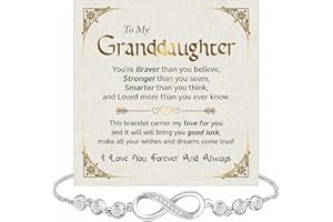 MAPILENG To My Beautiful Granddaughter Bracelet with Meaningful Card, Granddaughter Gifts from Grandma & Grandpa, Sentimental Gifts for Valentines Day, Birthday, Graduation, Christmas