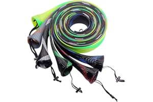 SF Fishing Rod Sock Fishing Rod Sleeve Rod Cover Braided Mesh Rod Protector Pole Gloves Fishing Tools for Spinning Fishing Rod,Casting Rod,Musky Rod, Ice Rod, Fly Rod, Spey Rod