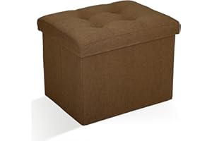 Docvania Ottoman Storage Ottoman Foot Rest Stool Foldable Bench with Storage Student Dormitory Bedroom and Entryway Storage 17 X 13 X 13