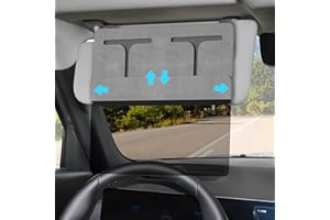 ZDDGNN Polarized Car Sun Visor Extender, Upgraded Polarized Car Visor Extender Sun Blocker UV400, Universal Visor Extension for Car Visor, Adjustable Car Sun Visor, Glare, UV Protector-Grey