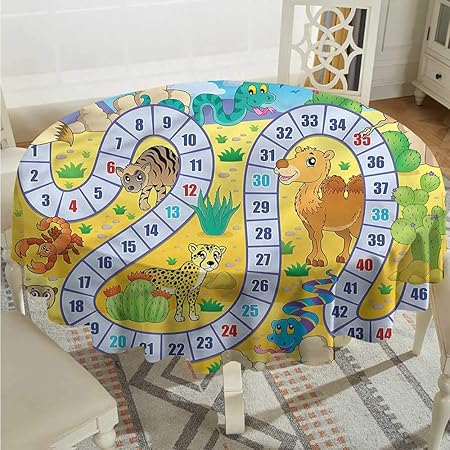 Amazon Com Tim1beve Board Game Resistant Table Cover Cartoon