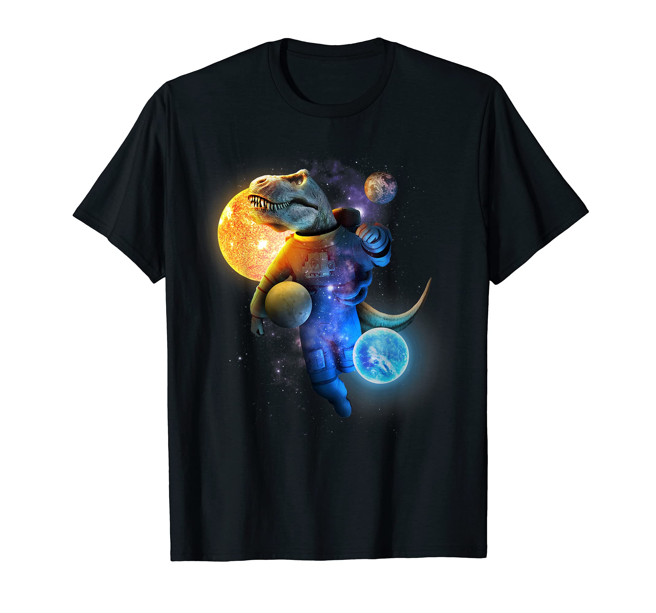 Space Dino - Cool T-Rex as astronaut in Space for Christmas T-Shirt