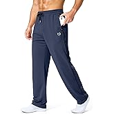 G Gradual Mens Sweatpants Lightweight Mesh Athlertic Workout Pants with Zipper Pockets (Blue, M)