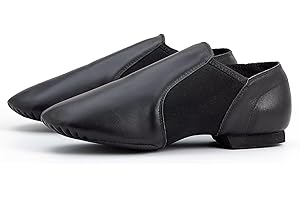 Asyusyu PU Leather Jazz Shoe,Soft Leather Dance Slippers