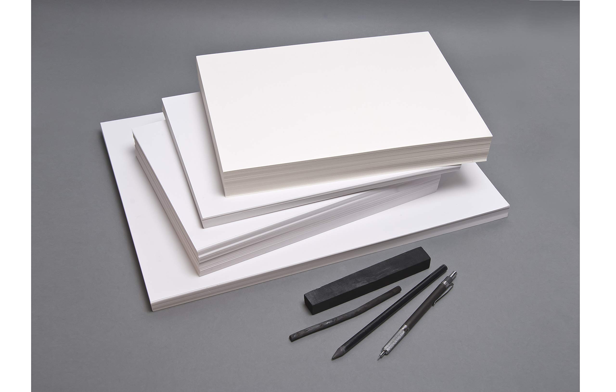 Clairefontaine - Ref 1694C - White Drawing Sketch Paper (Pack of 250 Sheets) - 24 x 32cm - 120gsm Paper, pH Neutral, Acid Free, Suitable for Sketching & Drawing