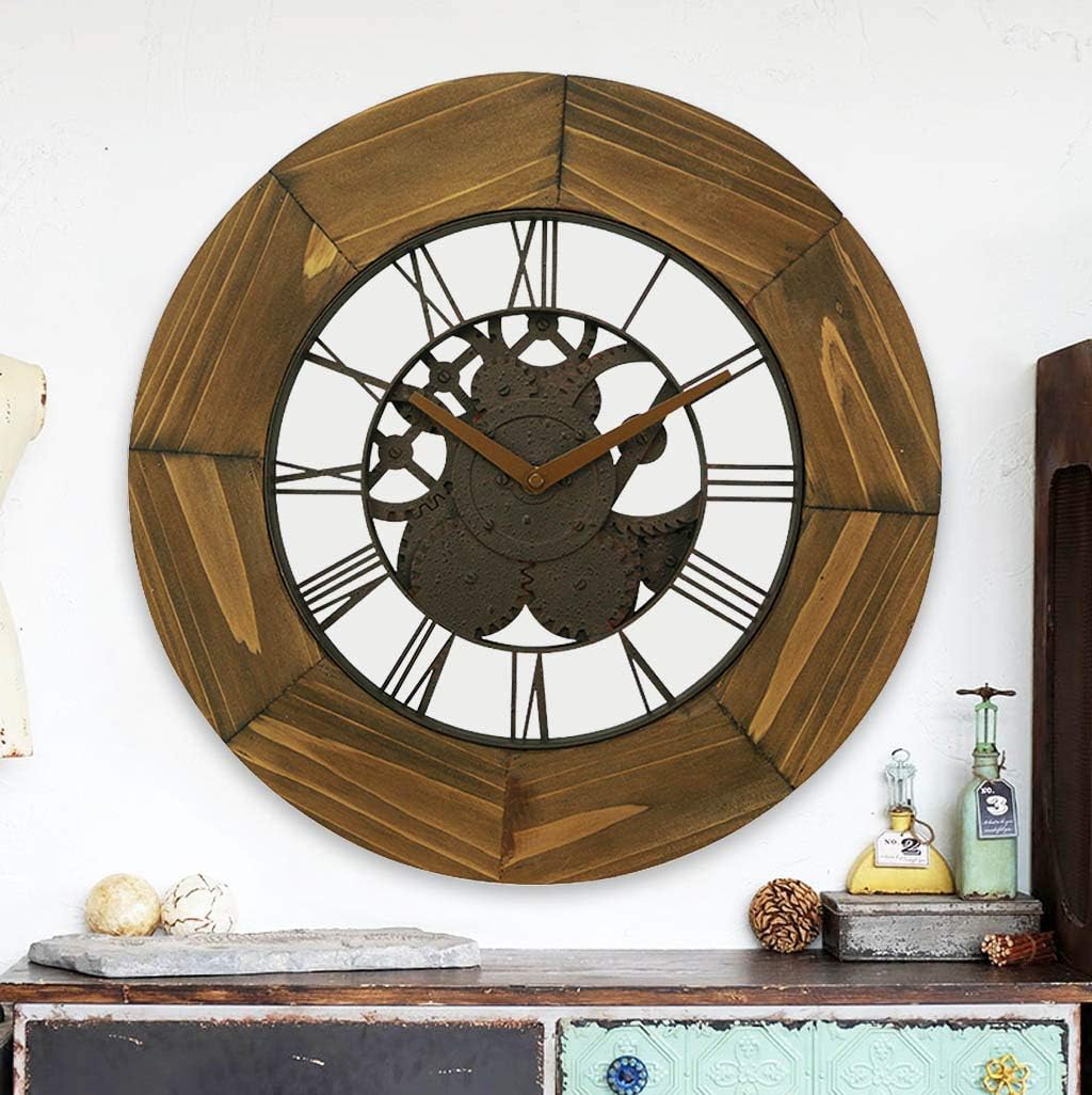 Amazoncom Vintage Wall Clock Wooden Wall Clock Amazoncom Vintage Wall Clock Wooden Wall Clock