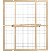 Toddleroo by North States - Extra-Wide Wire Mesh Wooden Baby Gate: Pressure Mounted Baby Gate for Doorways - Adjustable 29.5 