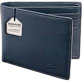 Claasico Men’s Bifold Wallet for Men – Genuine Leather RFID Wallet, Slim Billfold Cardholder w/ID Window – Gift Box Included