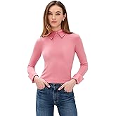alice + olivia Women's Porla Collared Sweater