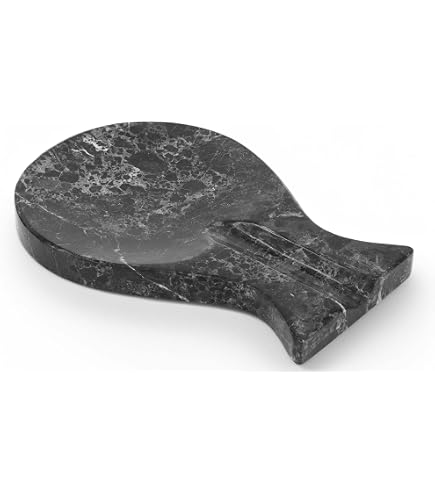 Black Paper Towel Holder With Heavy Marble Base - Countertop Standing Roll Holder For Kitchen & Bathroom, One-Handed Tear - View #6
