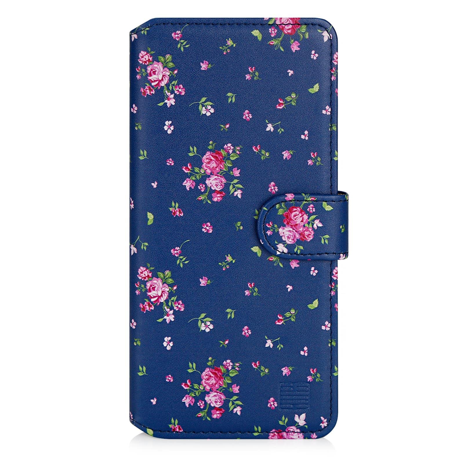 32nd Floral Series 2.0 - Design PU Leather Book Wallet Case Cover for OnePlus Nord CE 2, Designer Flower Pattern Wallet Style Flip Case With Card Slots - Vintage Rose Indigo