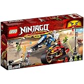 LEGO NINJAGO Legacy Kai&rsquo;s Blade Cycle &amp; Zane&rsquo;s Snowmobile 70667 Building Kit (376 Pieces)