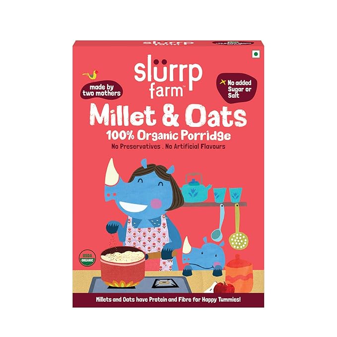 Slurrp Farm Organic Porridge, Millet and Oats Powder Instant Healthy