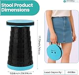 Trimming Shop Heavy Duty Foldable Telescopic Stool Blue 440lb Max Load view 3