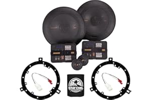 KICKER Speakers 6.75 inch for Jeep Wrangler 2007-2017 Upgrade Kit - Pair of KS Series with Adapters and Harness, Component 6 3/4 Car Audio Front Dash or Rear Overhead Speaker KSS670, 51KSS6704