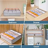 Joyoldelf 24-Cell Drawer Organisers 2 Pack Collapsible Wardrobe Organisers view 5
