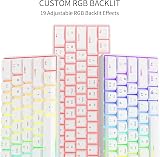 NEW MEN GM610 Wireless Mechanical Keyboard 60% Red Switch White USB-C Bluetooth view 3