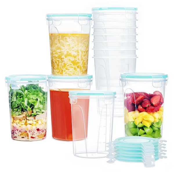 VTOPMART 12 PACK 32OZ SOUP CONTAINERS WITH AIRTIGHT...