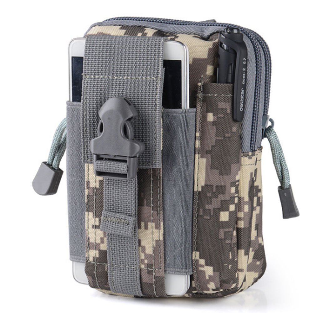 FiveloveTwo Small Hiking Waistpacks Multi-Purpose Poly Tool Holder EDC Pouch Waist Bag Military Nylon Utility Tactical Molle Pack Camping Pouch Colorful