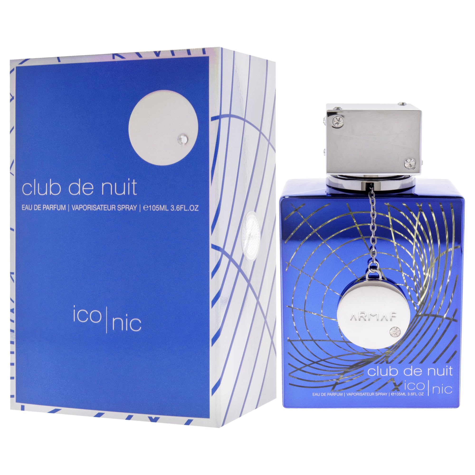 Armaf Club de Nuit Blue Iconic for Men Eau de Parfum Spray, 3.6 Ounce
