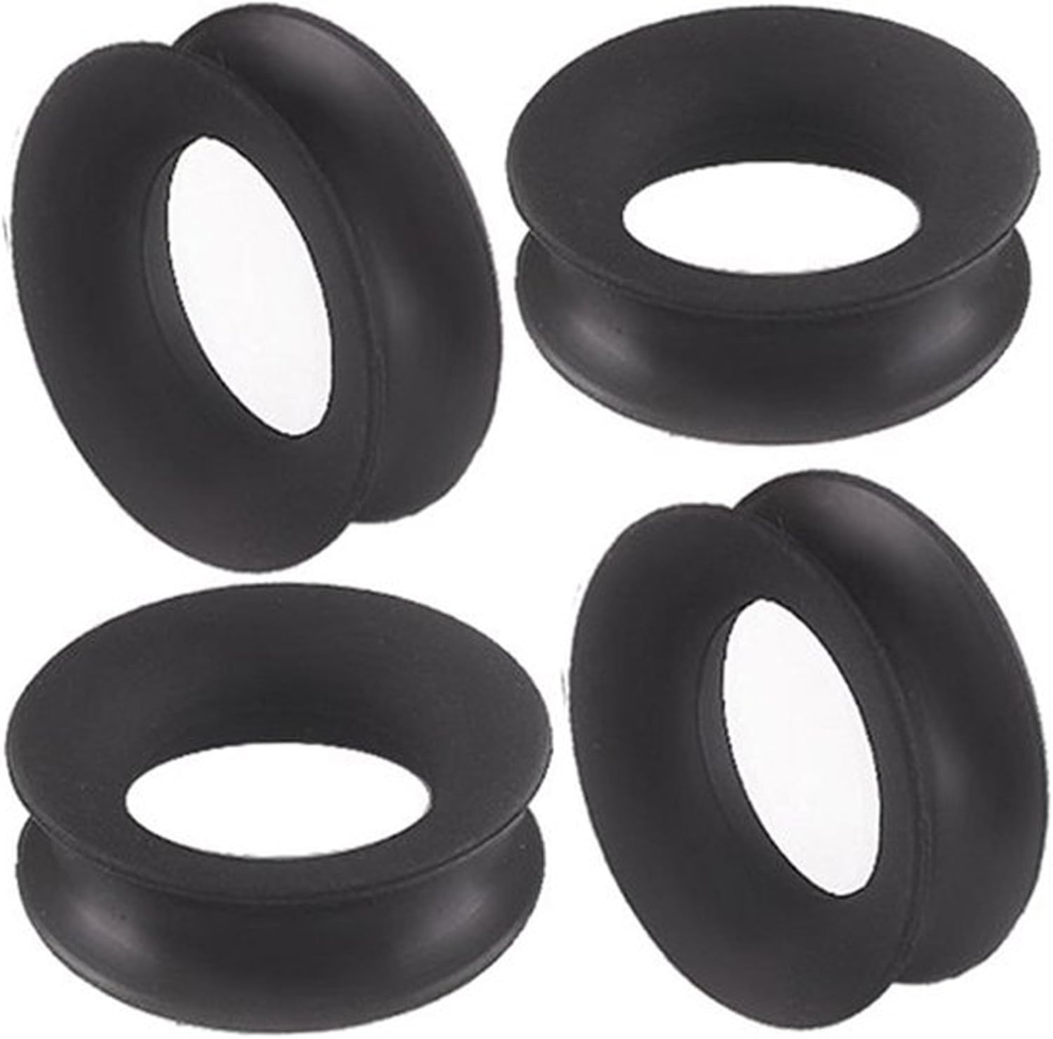 bodyjewellery 30mm Gauge Black Double Flare Tunnels Ear