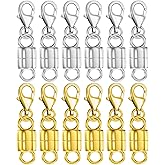 Dailyacc Lobster Magnetic Necklace Clasps and Closures Safety 14K Gold and Silver Jewelry Converters for Bracelets Chain Extender