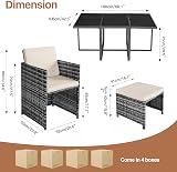 Panana 10 Seater Rattan Garden Dining Set with Large Table and 6 Chairs view 7
