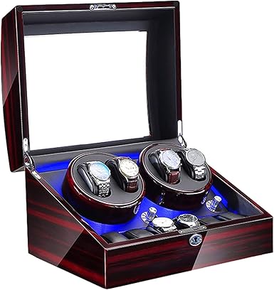 Cajón para guardar relojes y joyas Reloj automático Winder para 4