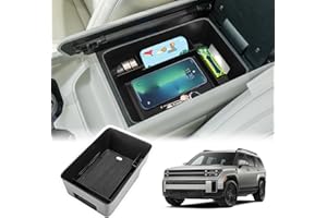 Neepiar Center Console Organizer Tray Compatible with 2024 2025 Hyundai Santa Fe Interior Storage Box Insert Secondary Accessories (Armrest storage tray)