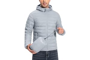 Pioneer Camp Mens Lightweight Packable Puffer Jacket Hooded Insulated Thermal Puffy Winter Jackets for Running Travel