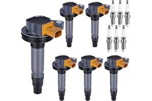 GYBENZI 6pcs Ignition Coil & Spark Plug Fit for Ford F150 Flex Explorer Taurus Lincoln MKS MKT 2011 2012 2013 2014 2015 2016 2017 3.5L EcoBoost V6 Turbo Coil Pack 3.5 Replaces# DG549 UF646