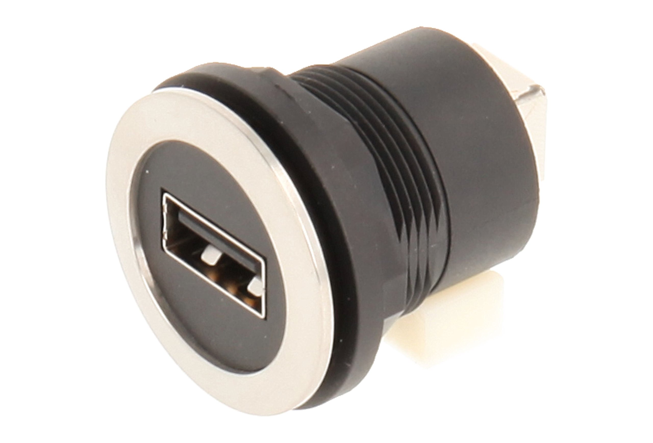 Club 23.001.559 USB Socket Stainless Steel with Back and Front, 1 x USB Type A Female Socket – 1 x USB Type B Female Socket – Metallic