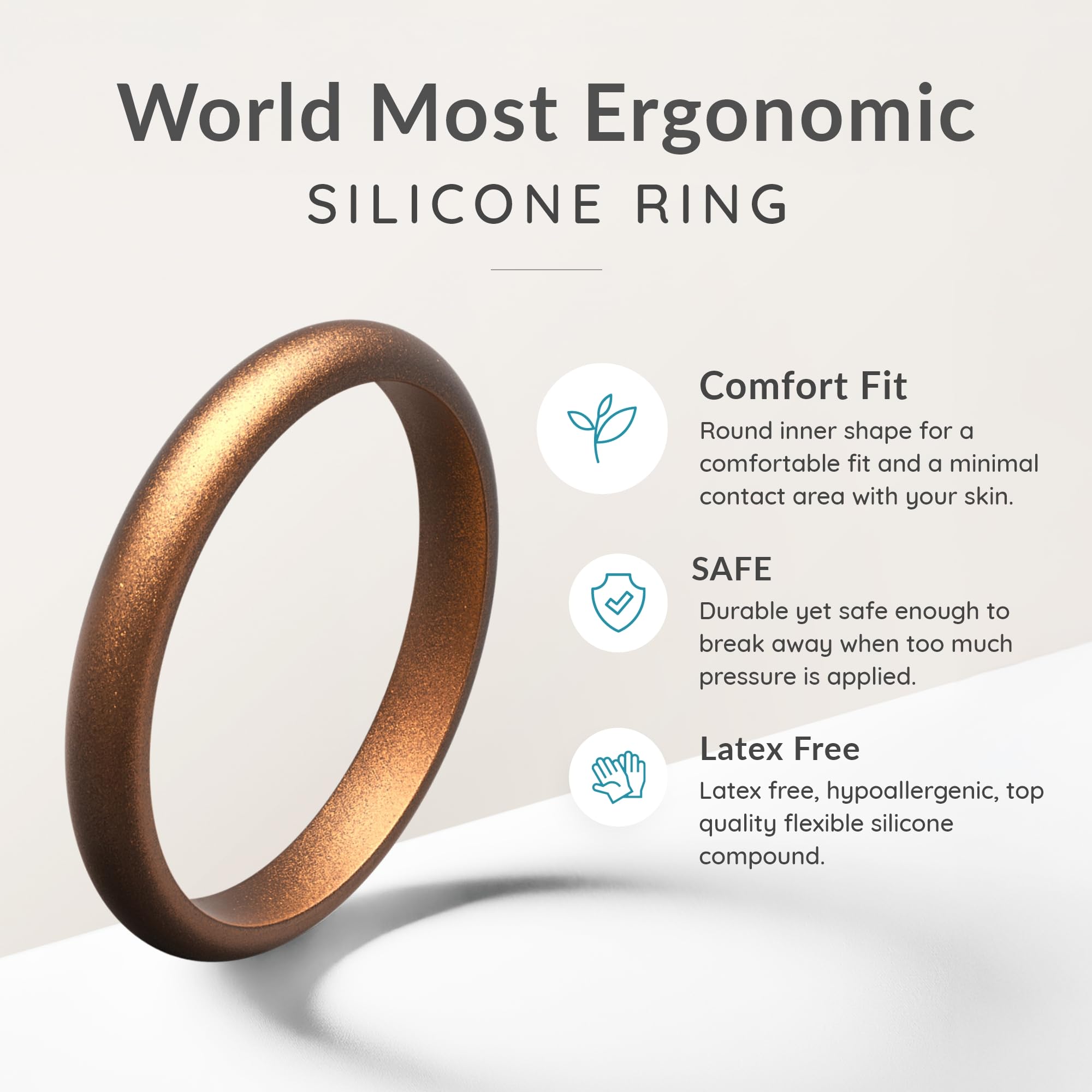 ThunderFit Women’s Silicone Thin and Stackable Ring Enhancers, Silicone Wedding Bands, 2.5mm Wide 2mm Thick, Variety Multipack 1-12