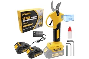 XGOLD DEVONIC Electric Pruning Shears Cordless,Electric Pruning Battery Powered,25mm (0.98 Inch) Cutting Diameter, SK5 Blade Tree Trimmer,21V Rechargeable 2ah Lithium Batteries