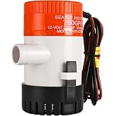 SEAFLO 01 Series 750 GPH Bilge Pump &ndash; 12V, 3/4" Outlet, Marine Submersible Pump with Anti-Airlock Protection, CE &amp; Rohs Certified, 4-Year Warranty | Reliable for Boats and Marine Applications
