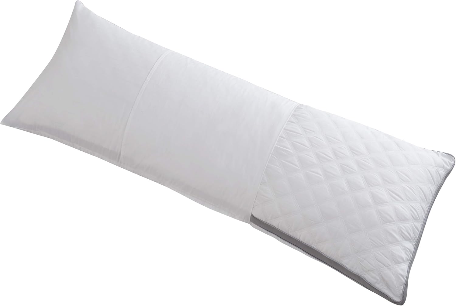 Oubonun Premium Adjustable Loft Quilted Body Pillows - Hypoallergenic Fluffy Pillow - Quality Plush Pillow - Down Alternative Pillow - Head Support Pillow - 21"x54": Home & Kitchen