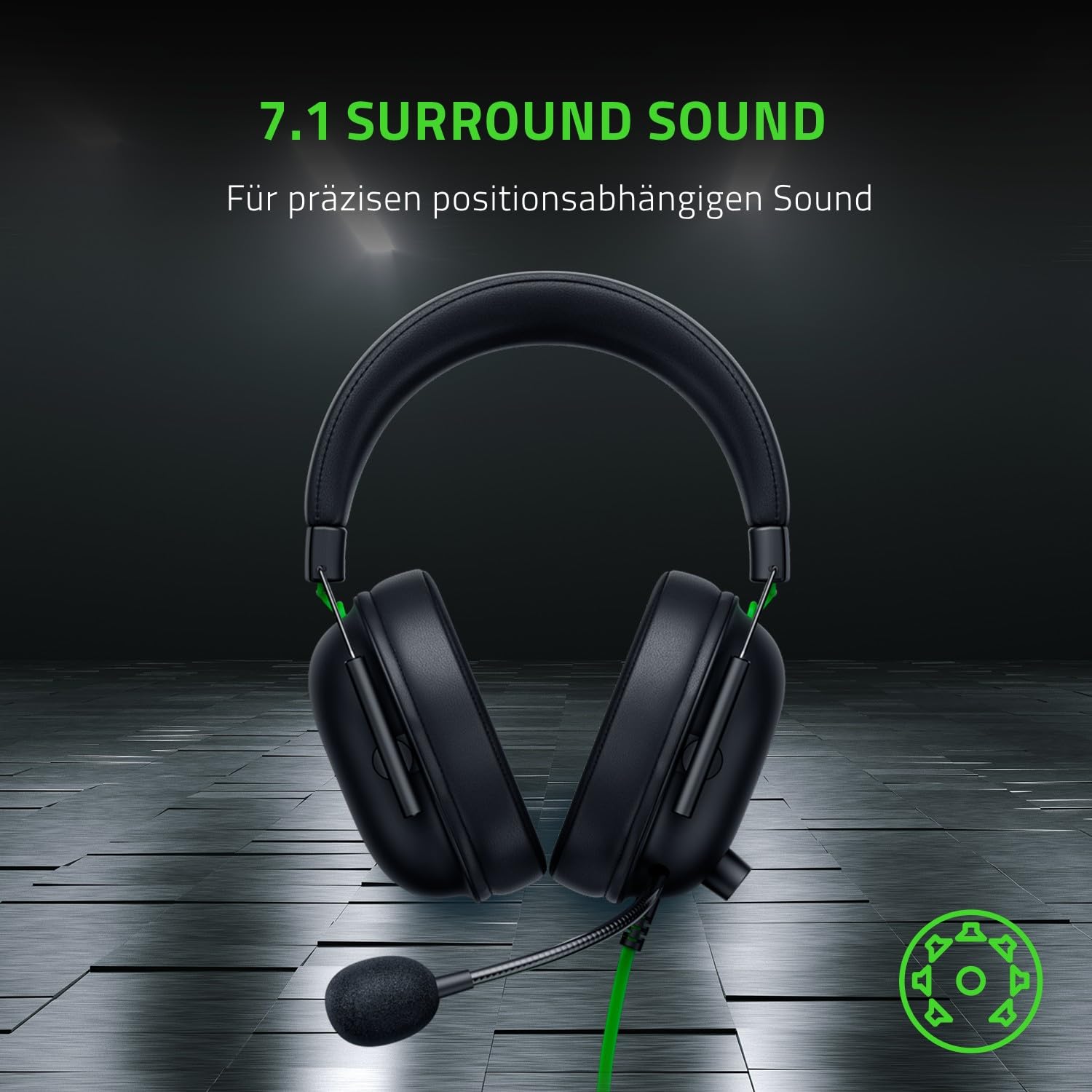Razer BlackShark V2 X - Premium Esports Gaming Headset (Kabelgebundene Kopfhörer mit 50mm-Treiber, Rauschunterdrückung für PC, Mac, PS4, Xbox One & Switch) Schwarz 6