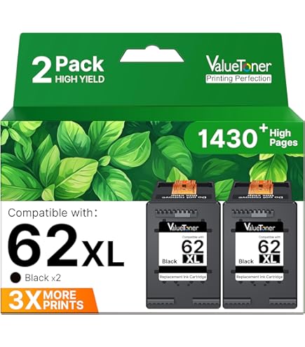 Amazon.com: SuperInk Replacement Compatible for HP 62XL 62 XL